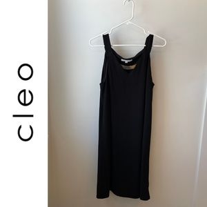 Cleo Little black Dress with Silver Neck Detail, Size Large